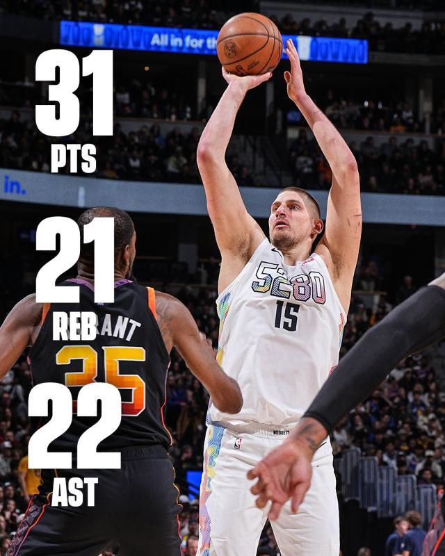 开云app下载-见证神迹！约基奇31+21+22创造历史 MVP再生悬念？